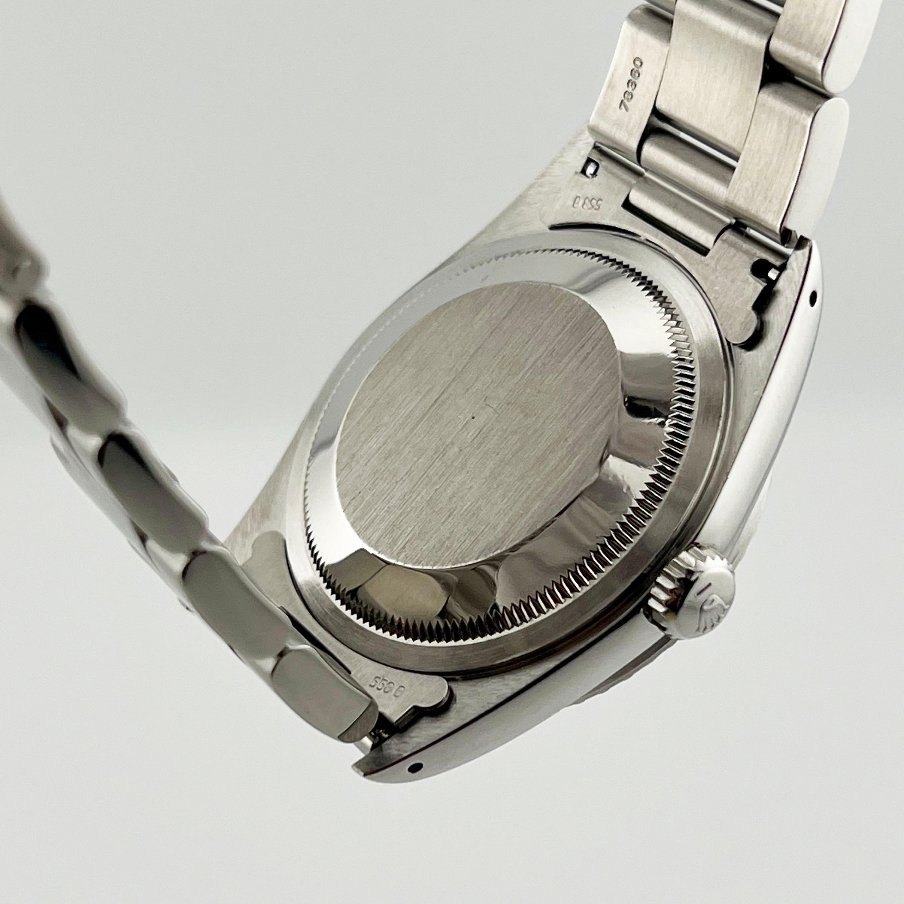 Rolex Datejust 16220 Silver Tapestry Dial Stainless Steel Box Paper 36mm 4