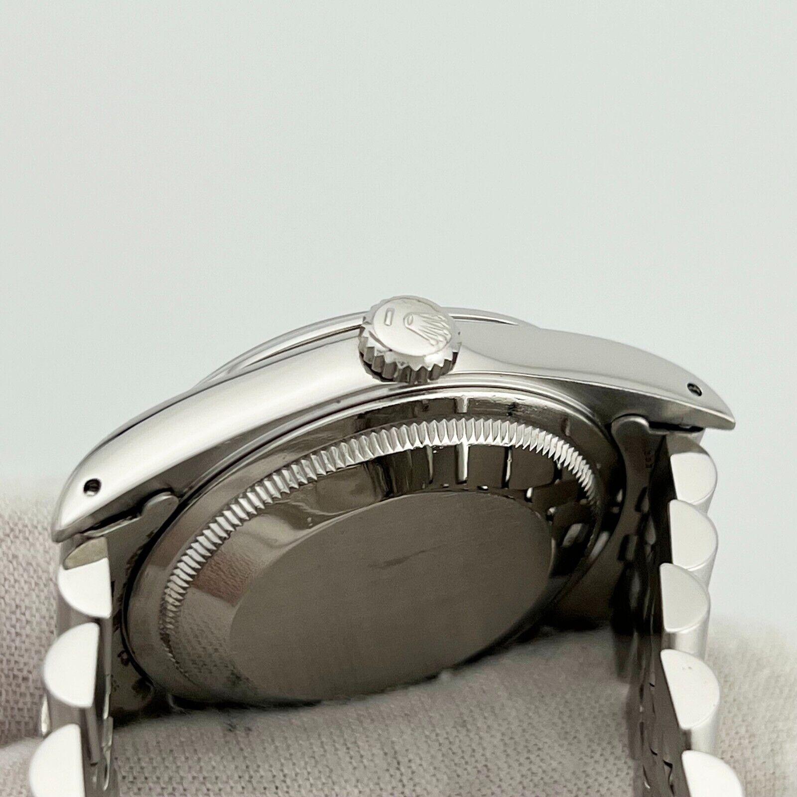 Rolex Datejust 16220 Tahiti-Perlmutt-Diamant-Zifferblatt aus Edelstahl 6