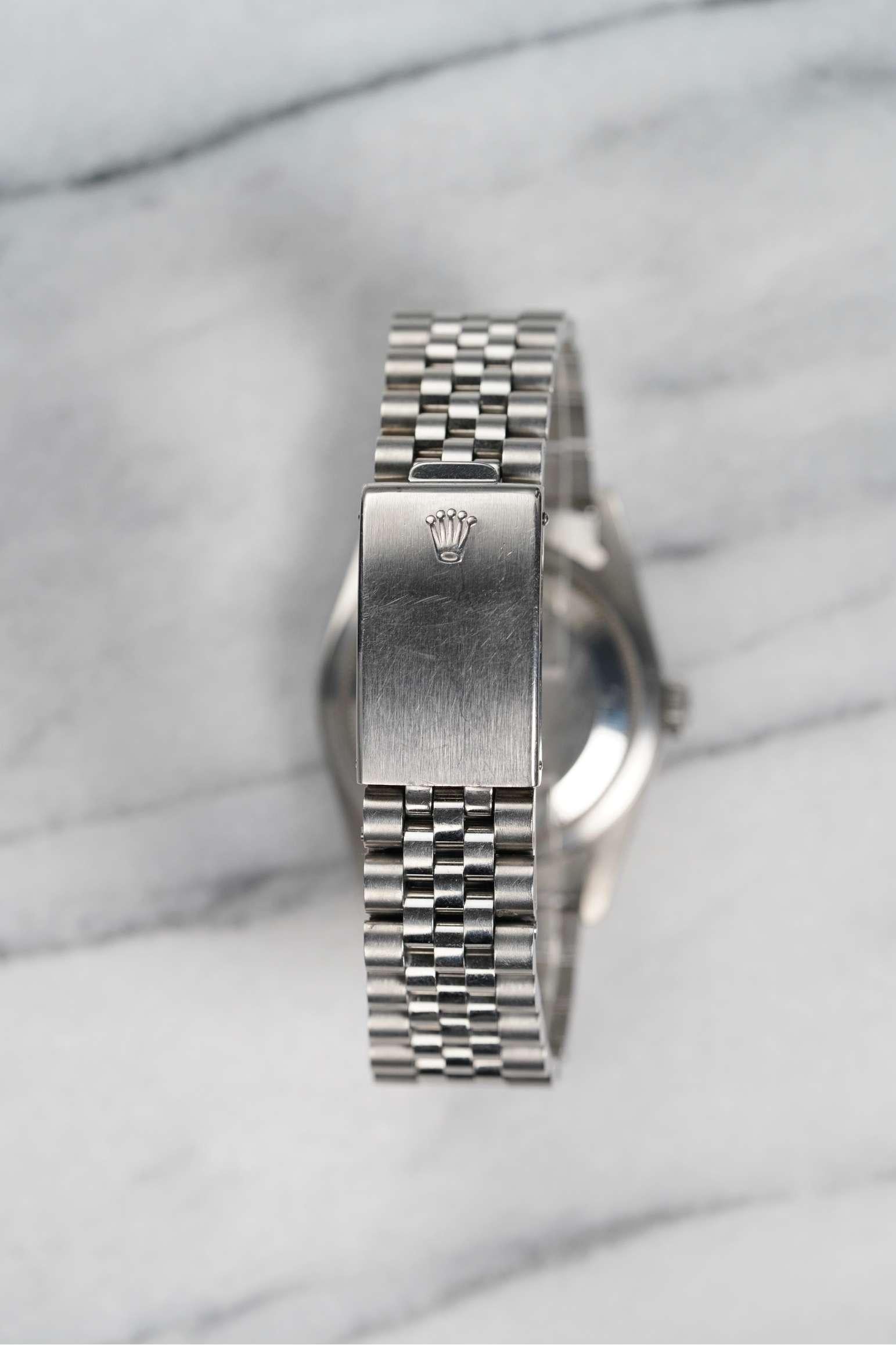 Rolex Datejust 16220 Weißes römisches Zifferblatt Uhr in Stahl, 1990er Jahre für Damen oder Herren im Angebot