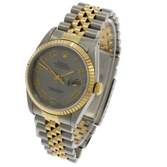 Rolex Yellow Gold Stainless Steel Datejust Wristwatch Ref 16233, 1990