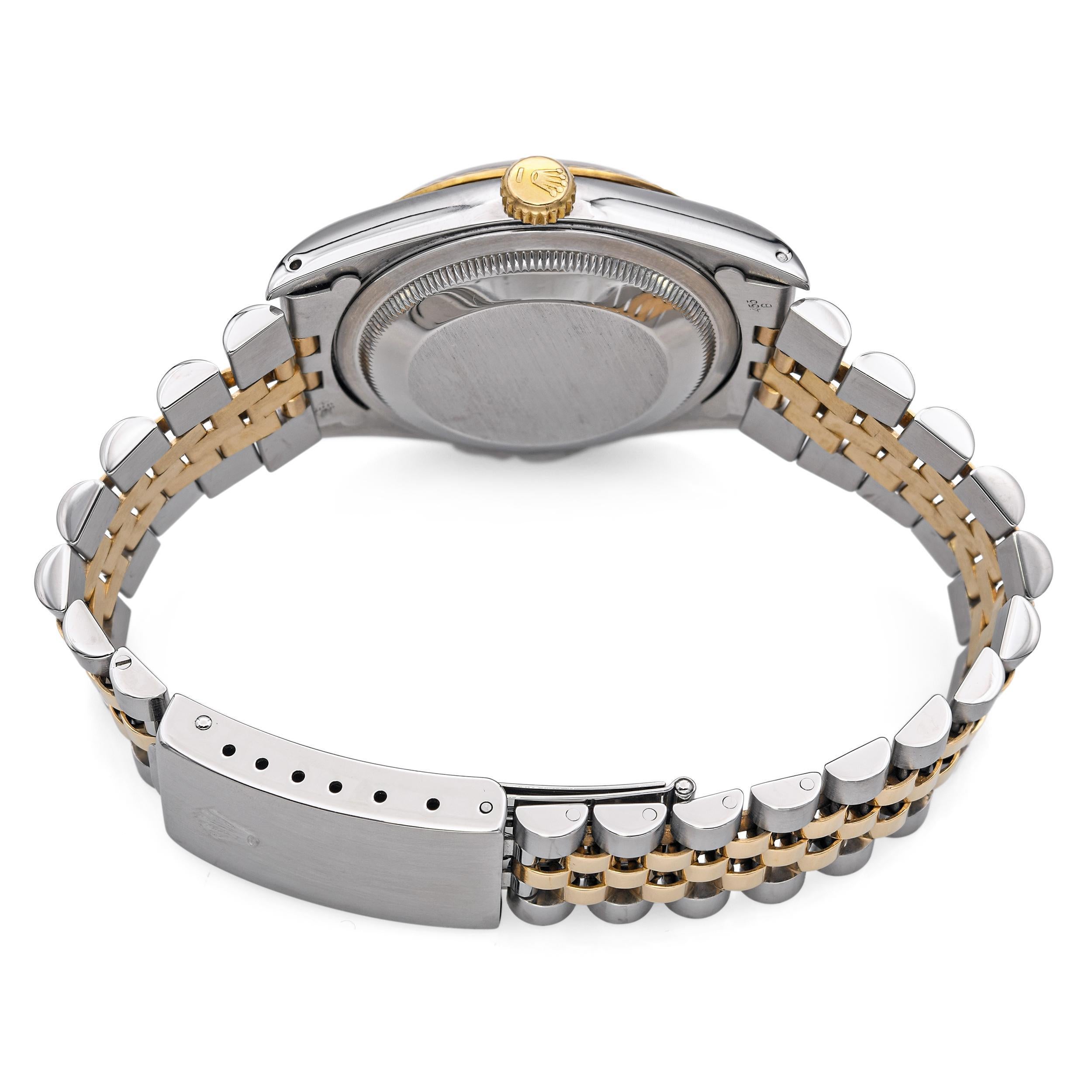 Rolex Datejust 16233 Reloj de caballero automático de acero dorado de 18 quilates en venta 1