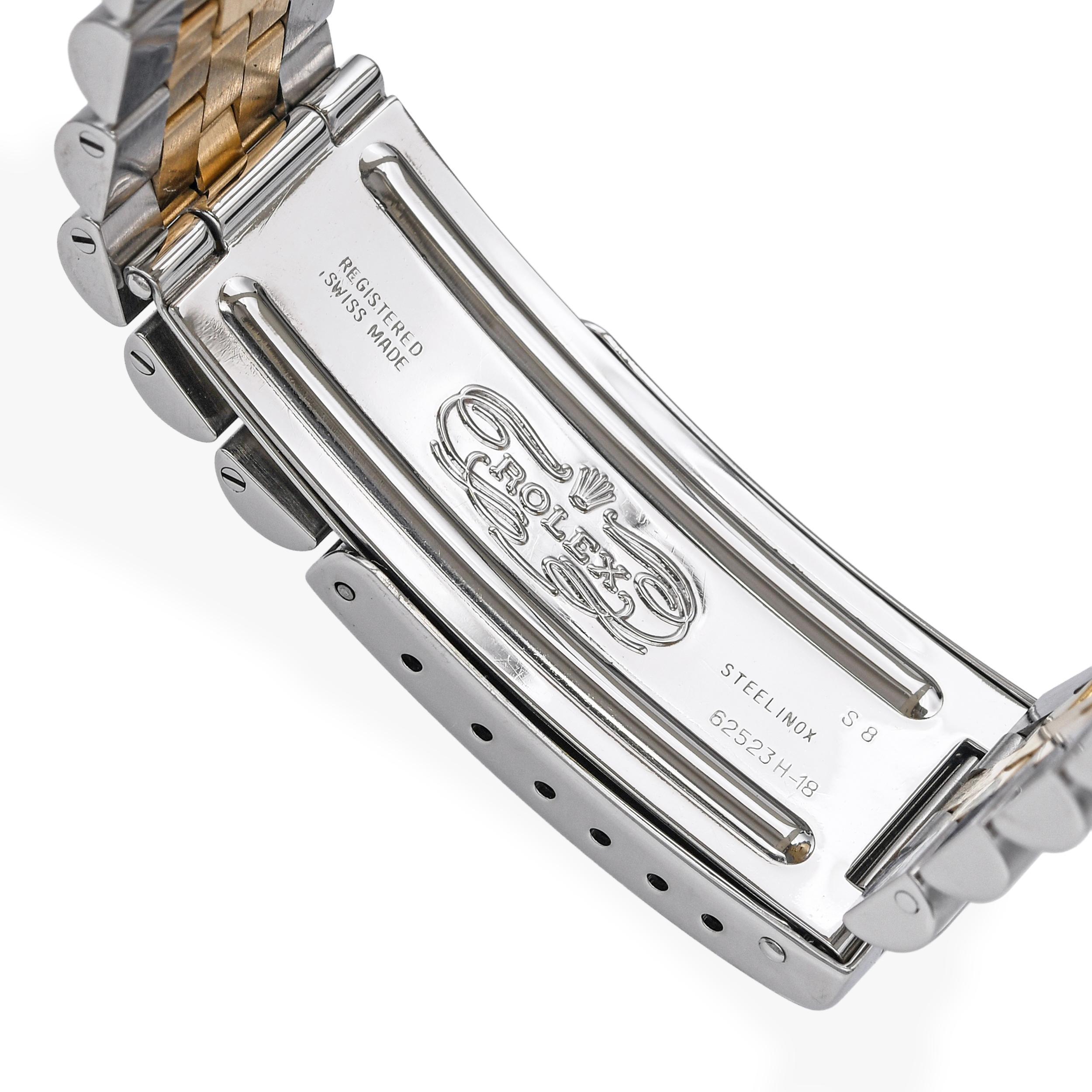 Rolex Datejust 16233 Reloj de caballero automático de acero dorado de 18 quilates en venta 3