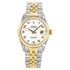 Rolex Montre Datejust 16233 18K YG à cadran pour ordinateur bicolore pour hommes