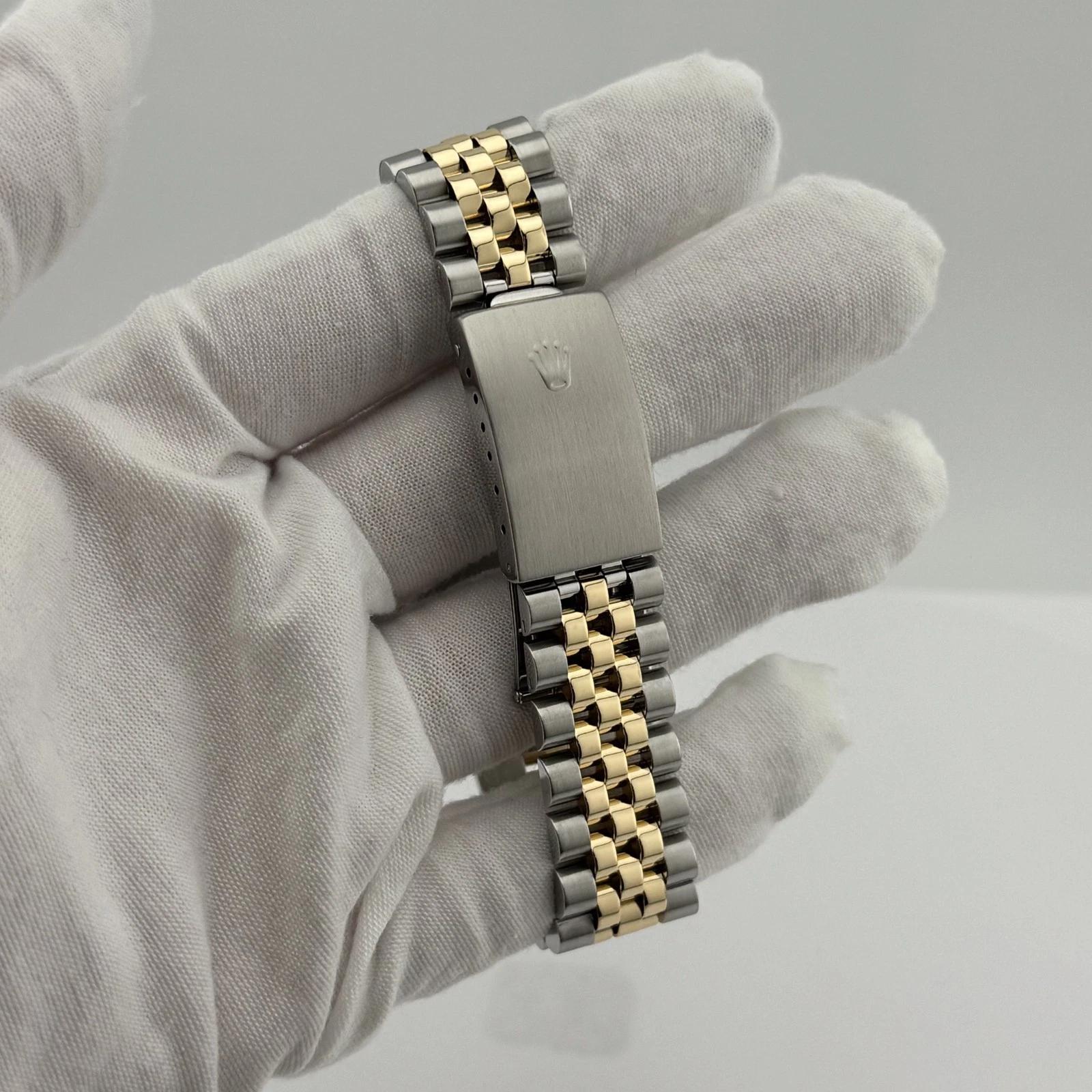 Rolex Datejust 16233 36 mm Quadrante champagne Oro giallo 18 carati Acciaio inossidabile in vendita 6