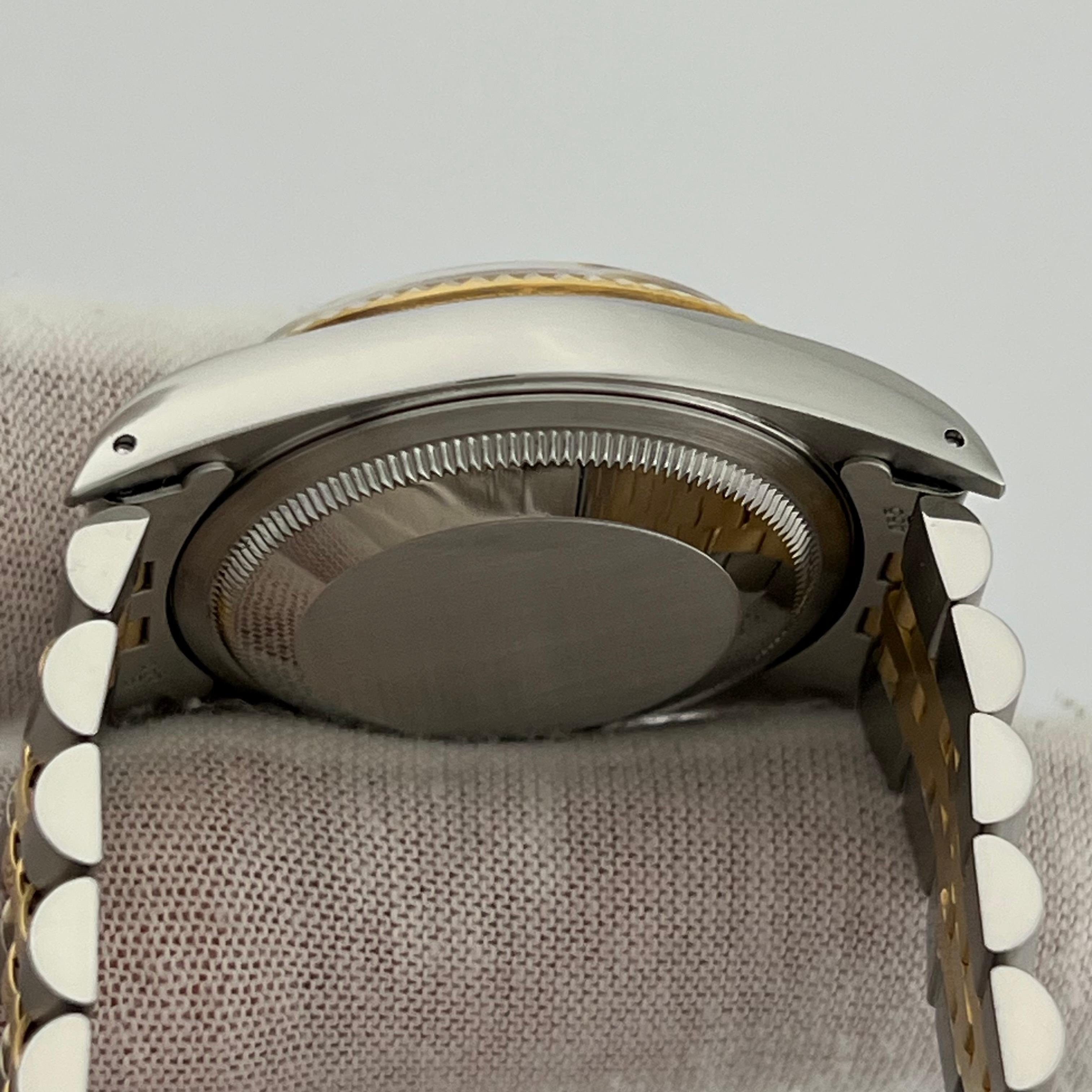 Femenino o masculino Rolex Datejust 16233 36mm Esfera Champán Oro Amarillo 18K Acero Inoxidable Jubilee en venta