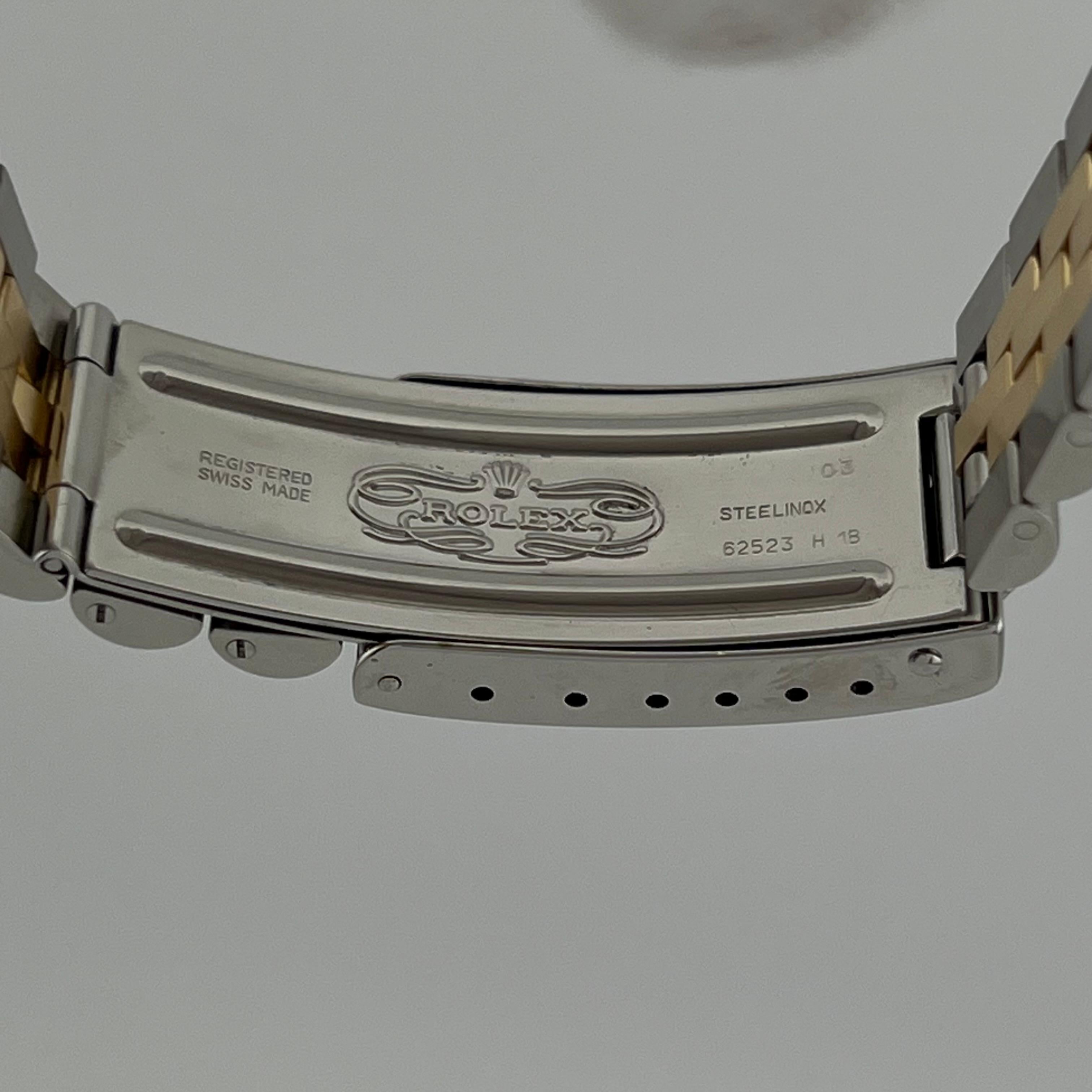 Rolex Datejust 16233 36mm Esfera Champán Oro Amarillo 18K Acero Inoxidable Jubilee en venta 1