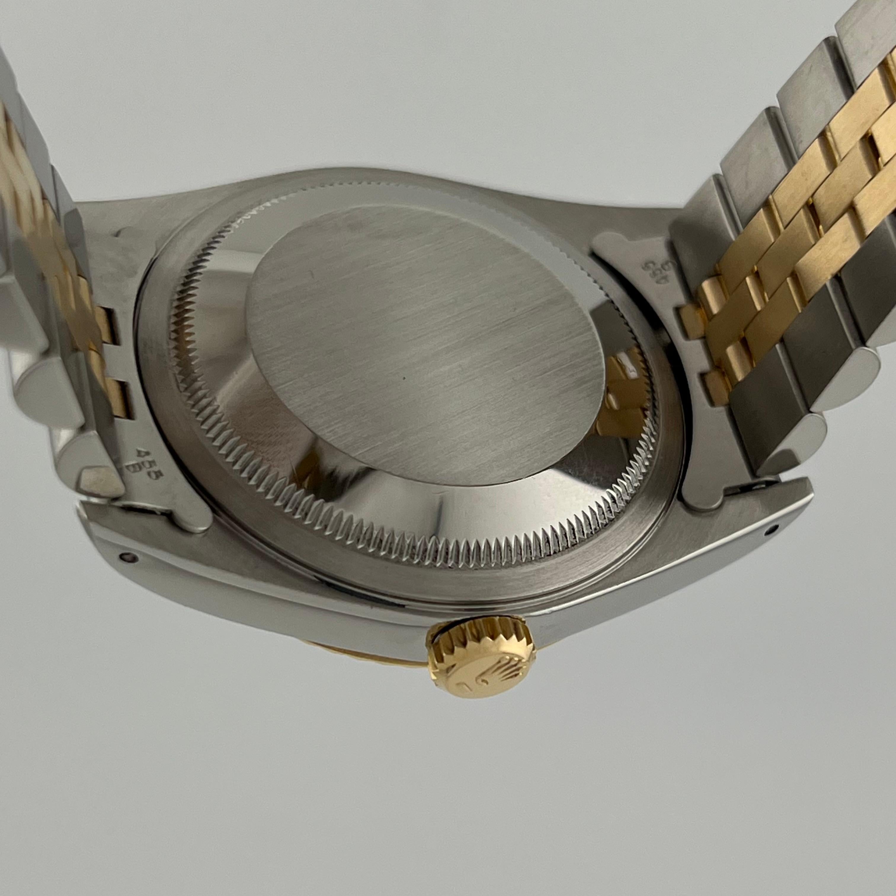 Rolex Datejust 16233 36mm Esfera Champán Oro Amarillo 18K Acero Inoxidable Jubilee en venta 2