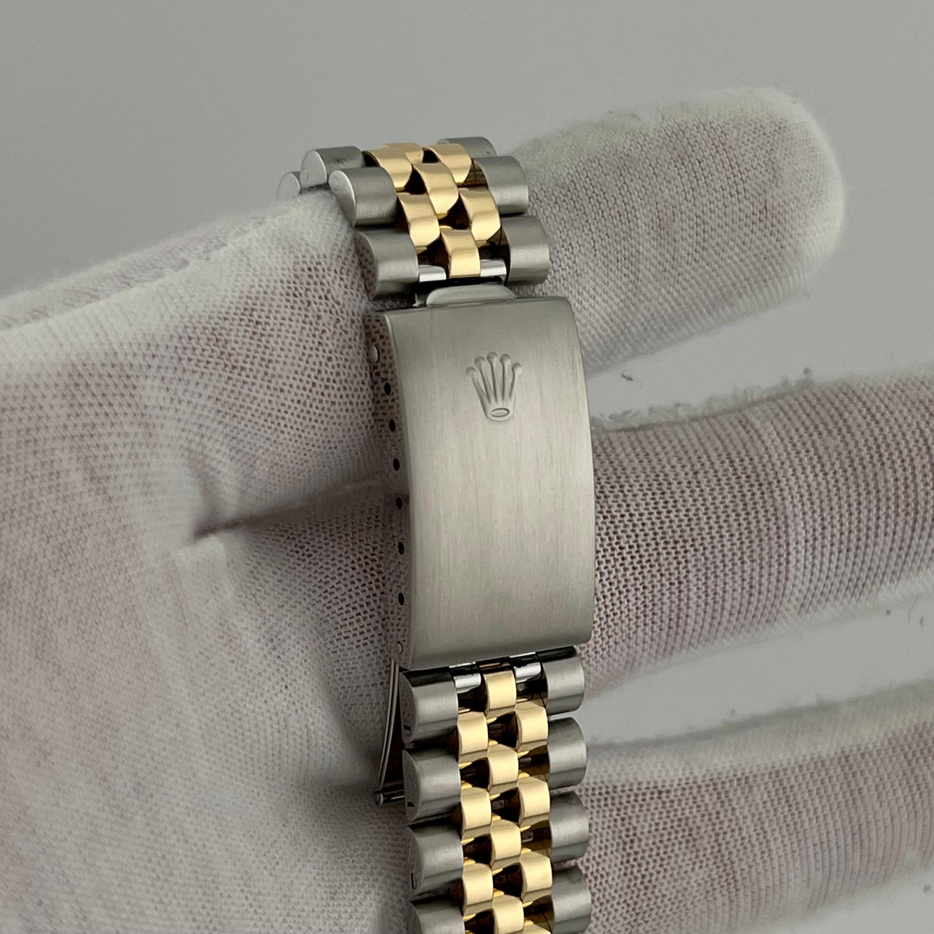 Rolex Datejust 16233 36mm Esfera Champán Oro Amarillo 18K Acero Inoxidable Jubilee en venta 3