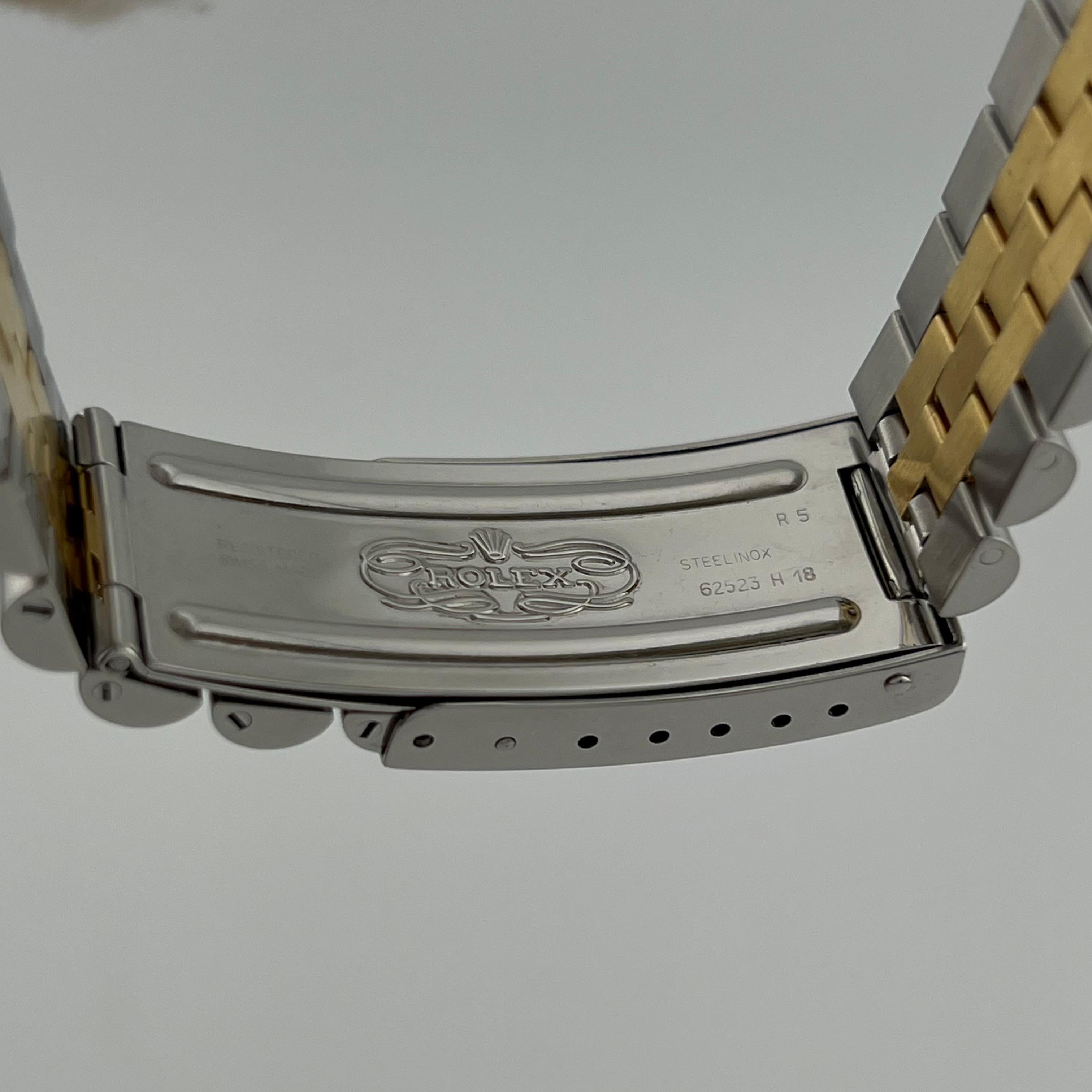 Rolex Datejust 16233 36mm Champagne Quadrante Diamante Oro Giallo 18k Acciaio Inox in vendita 4