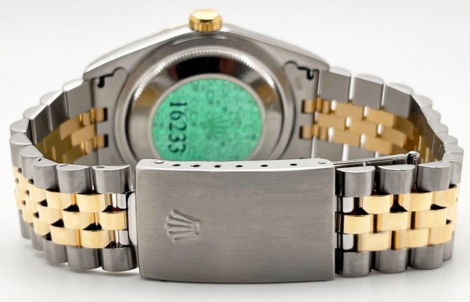 Rolex Datejust 16233 36mm Champagne Roman Dial 18K Gold Stainless Box Paper 2004 7