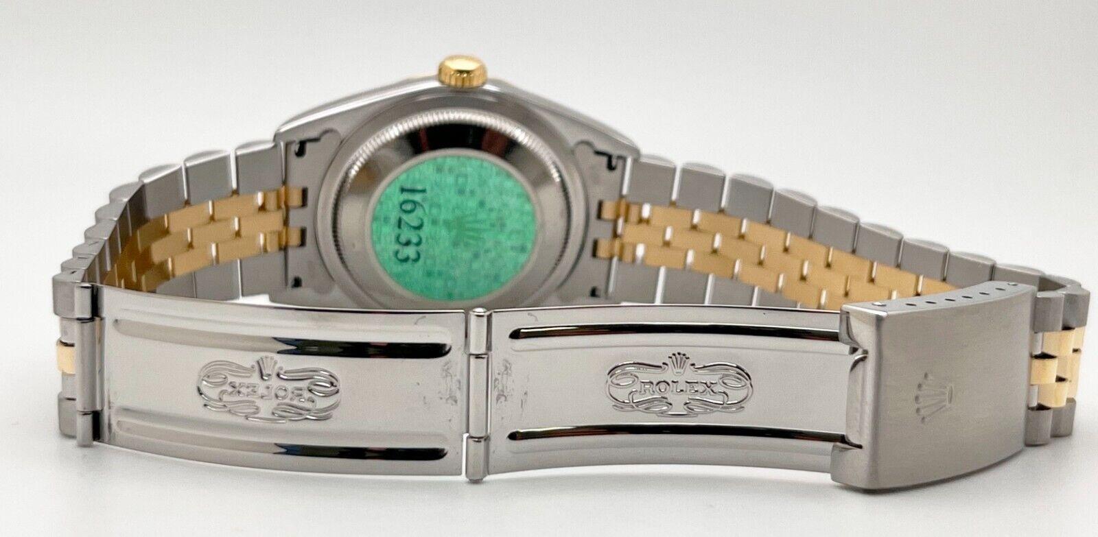Rolex Datejust 16233 36mm Champagne Roman Dial 18K Gold Stainless Box Paper 2004 2