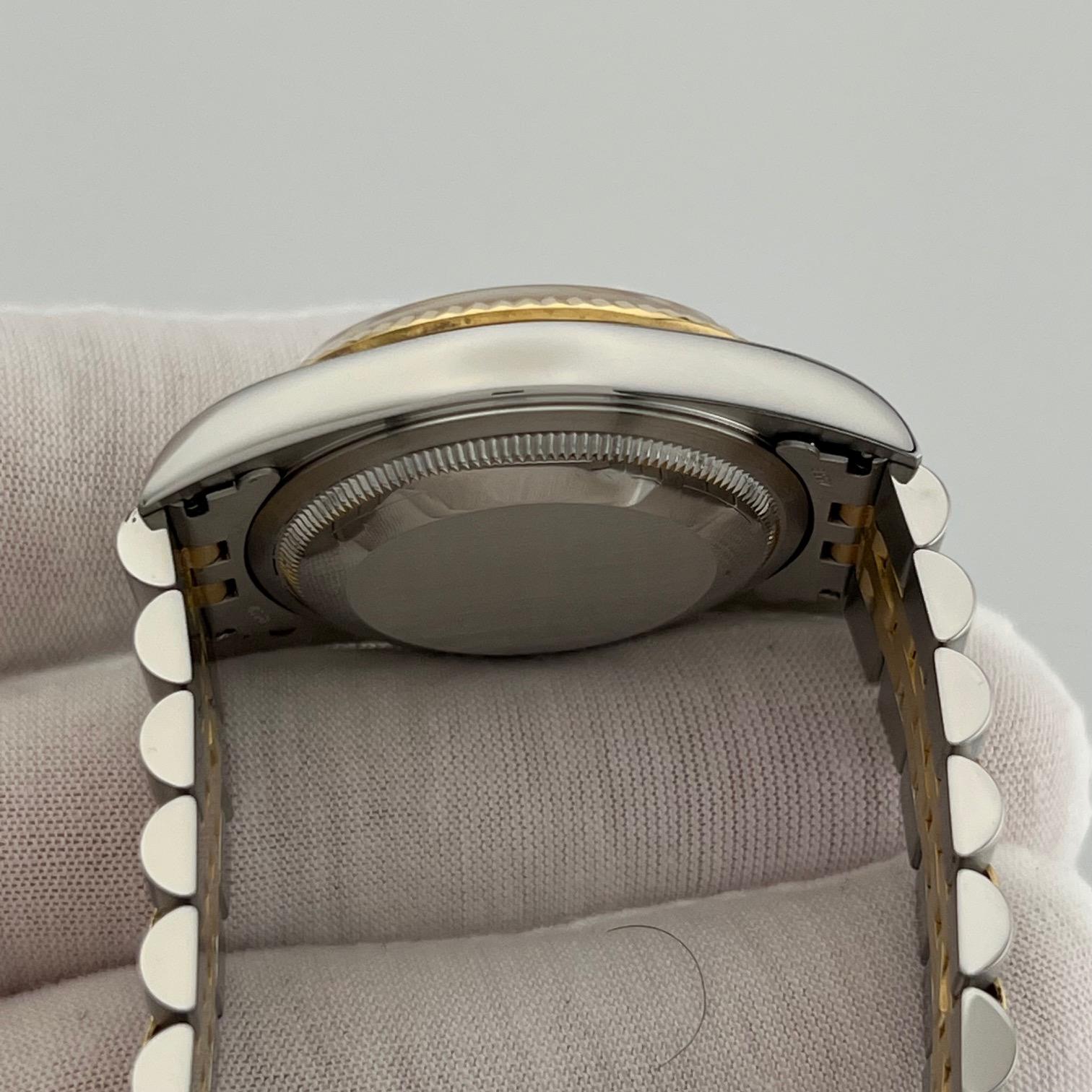 Rolex Datejust 16233 36mm Champagner Wandteppich Zifferblatt 18k Gold Edelstahl im Angebot 1