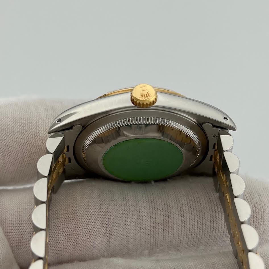 Rolex Datejust 16233 36mm Quadrante Arazzo Champagne Oro Giallo 18k Steele Giubileo in vendita 1