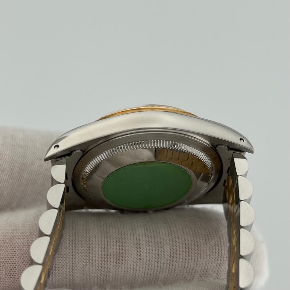 Rolex Datejust 16233 36mm Quadrante Arazzo Champagne Oro Giallo 18k Steele Giubileo in vendita 2