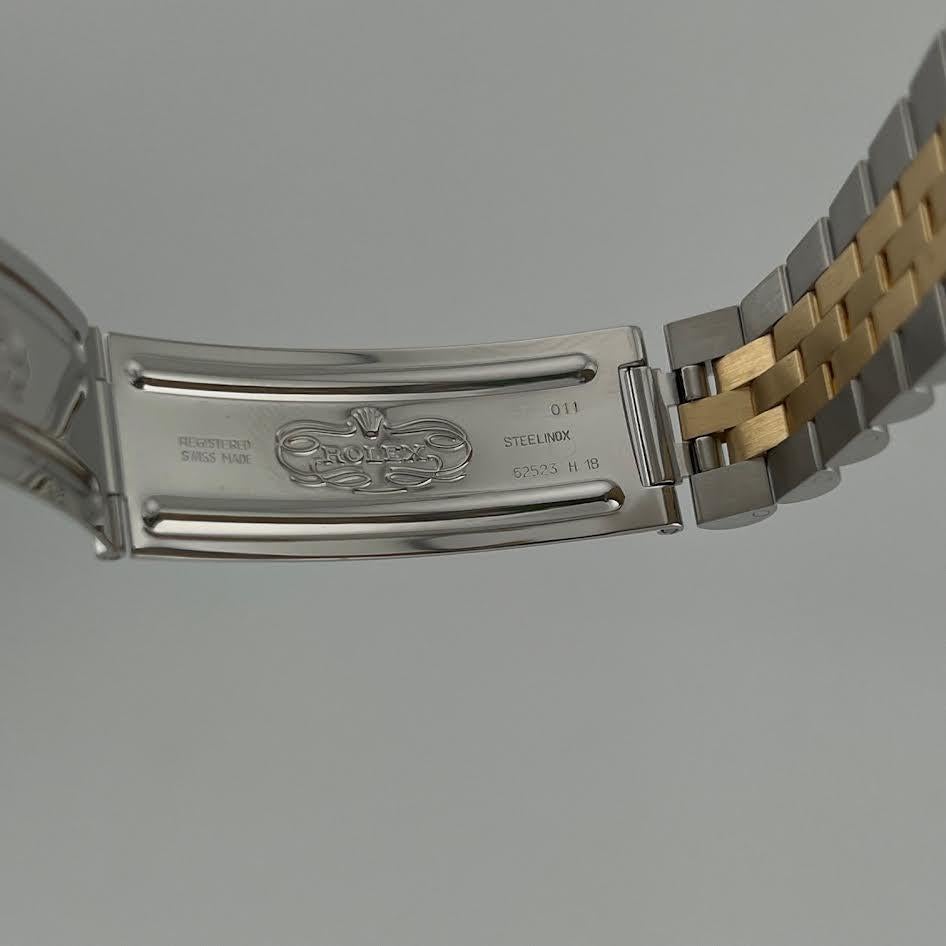 Rolex Datejust 16233 36mm Quadrante Arazzo Champagne Oro Giallo 18k Steele Giubileo in vendita 3