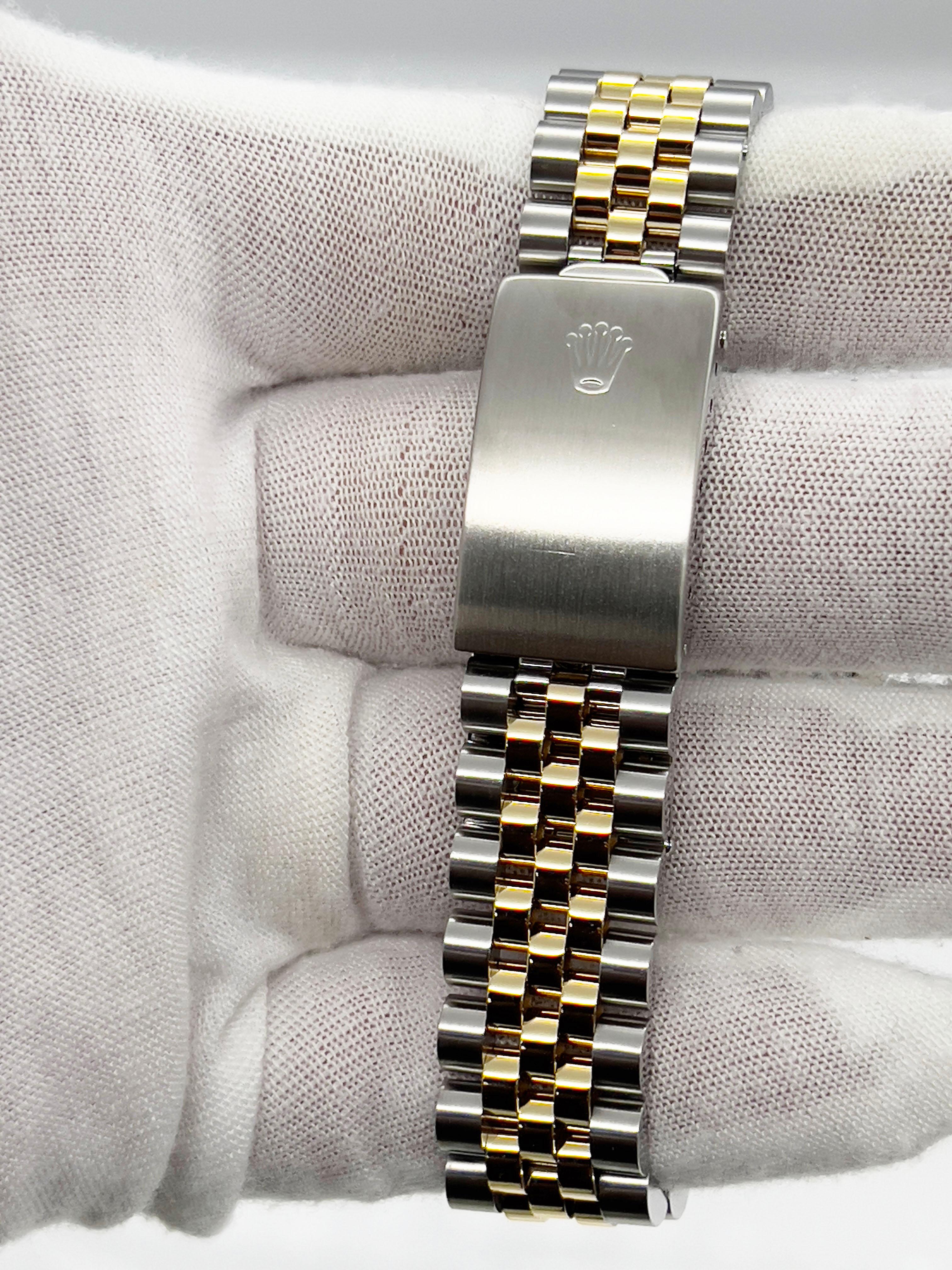 Rolex Datejust 16233 36mm Fabrik Schwarzes Diamant-Zifferblatt 18K Gold & Stahl Box Papiere 2