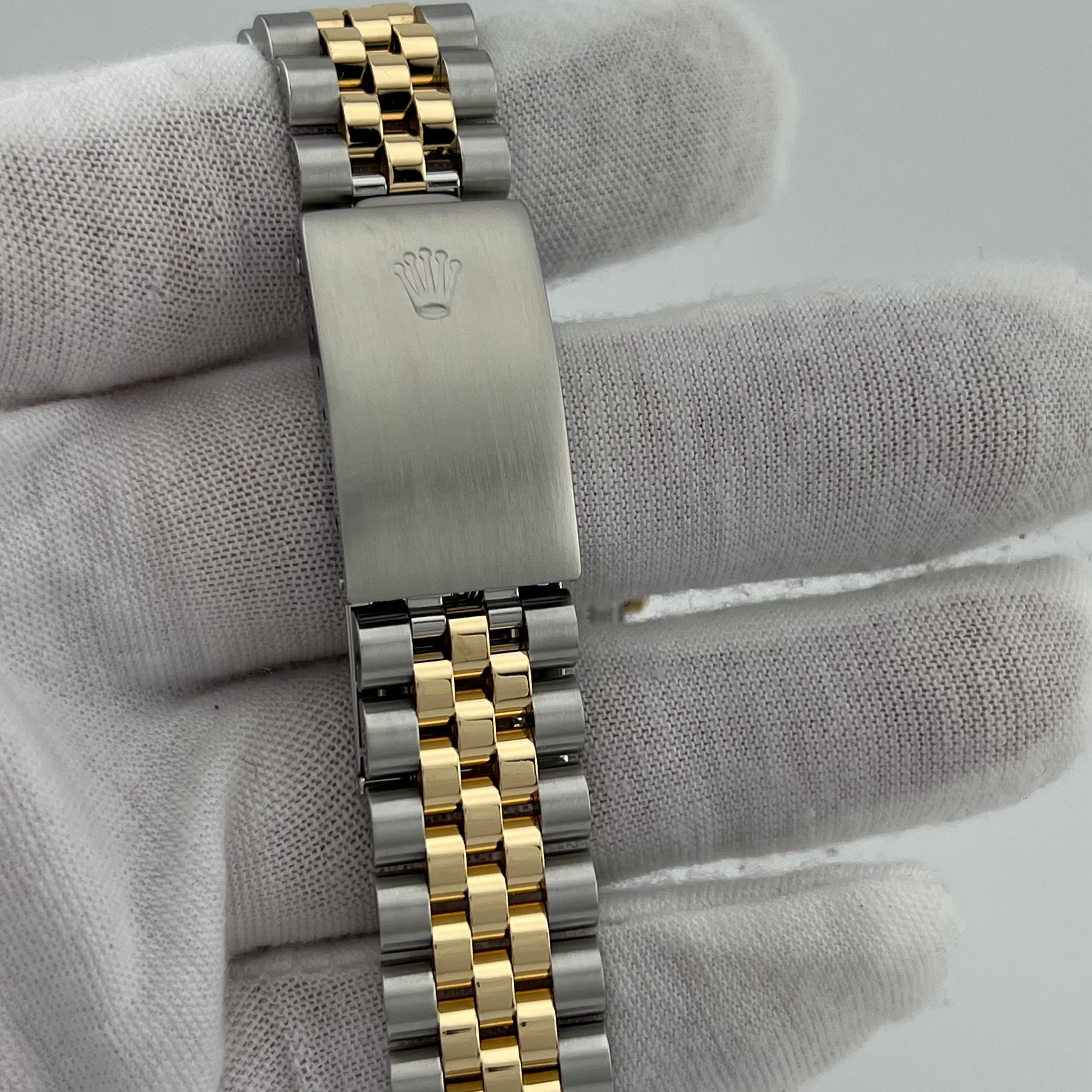 Rolex Datejust 16233 36mm White Roman Dial 18K Yellow Gold Stainless Steel 2