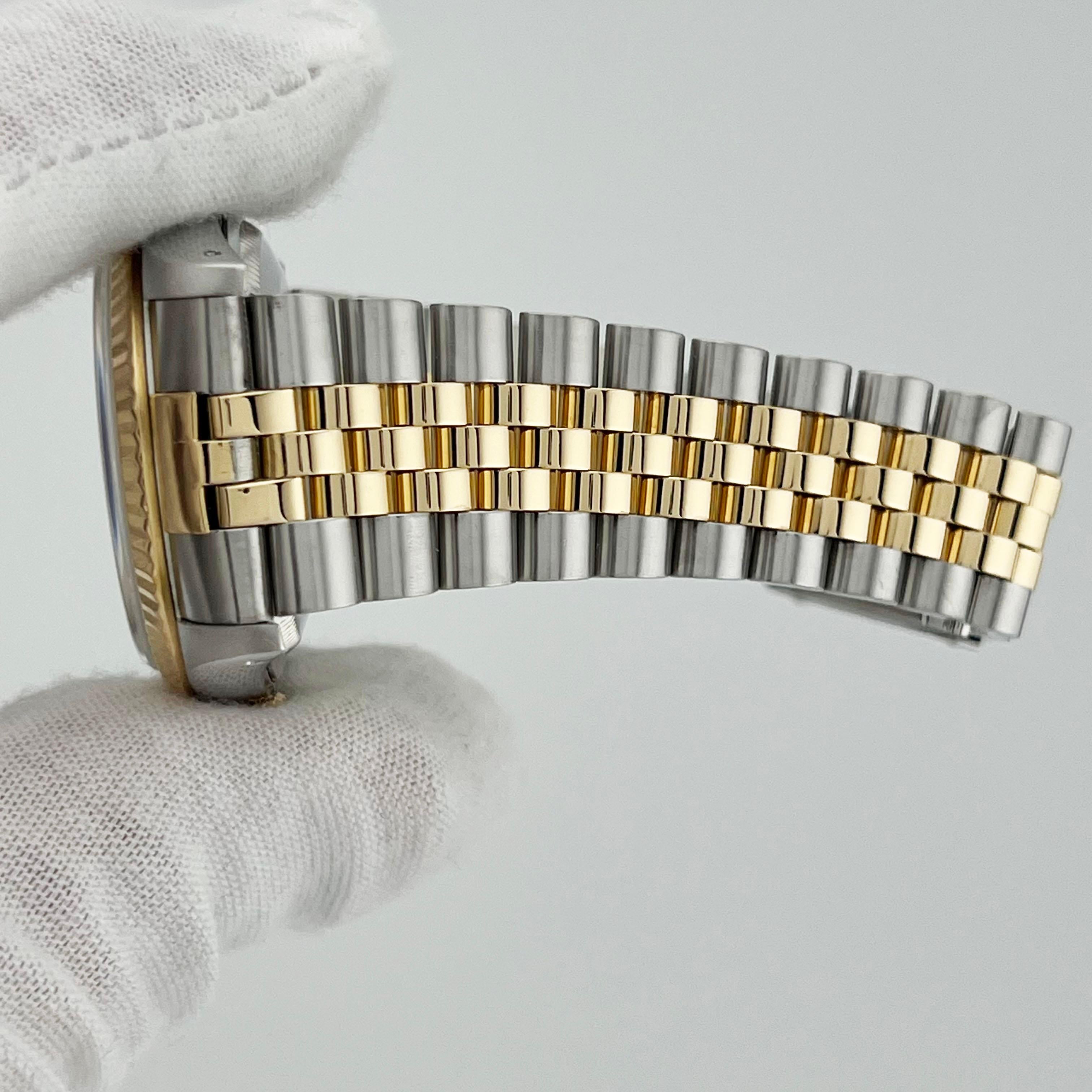 Rolex Datejust 16233 36mm White Roman Dial 18K Yellow Gold Stainless Steel 5