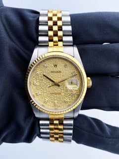 Rolex Datejust 16233 Anniversary Diamond Dial Mens Watch