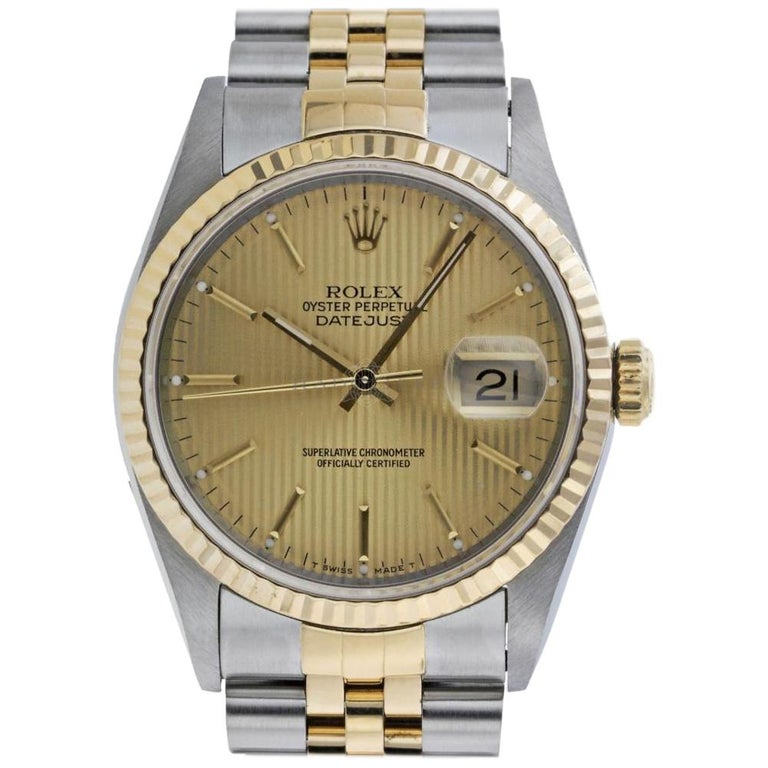 Rolex Datejust 16233, Black Dial, Certified and Warranty For Sale at 1stdibs