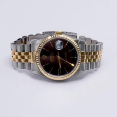 Rolex Datejust 16233 Black Dial Mens Watch