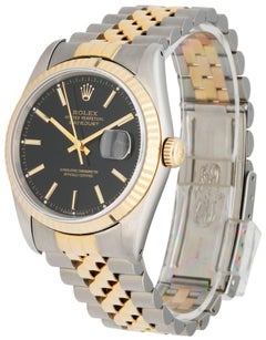 Rolex Datejust 16233 Black Dial Men's Watch