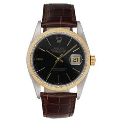 Rolex Datejust 16233 Black Dial Mens Watch