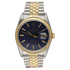 Rolex Datejust 16233 Blaues Zifferblatt Herrenuhr