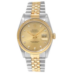 Rolex Datejust 16233, Champagne Dial, Certified and Warranty