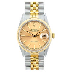 Rolex Datejust 16233, Champagne Dial, Certified and Warranty