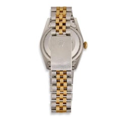 Rolex Datejust 16233 Champagne Dial Fluted Bezel On Jubilee Watch Full Set