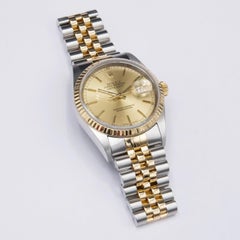 Rolex Datejust 16233 Champagne Dial Mens Watch Box Papers