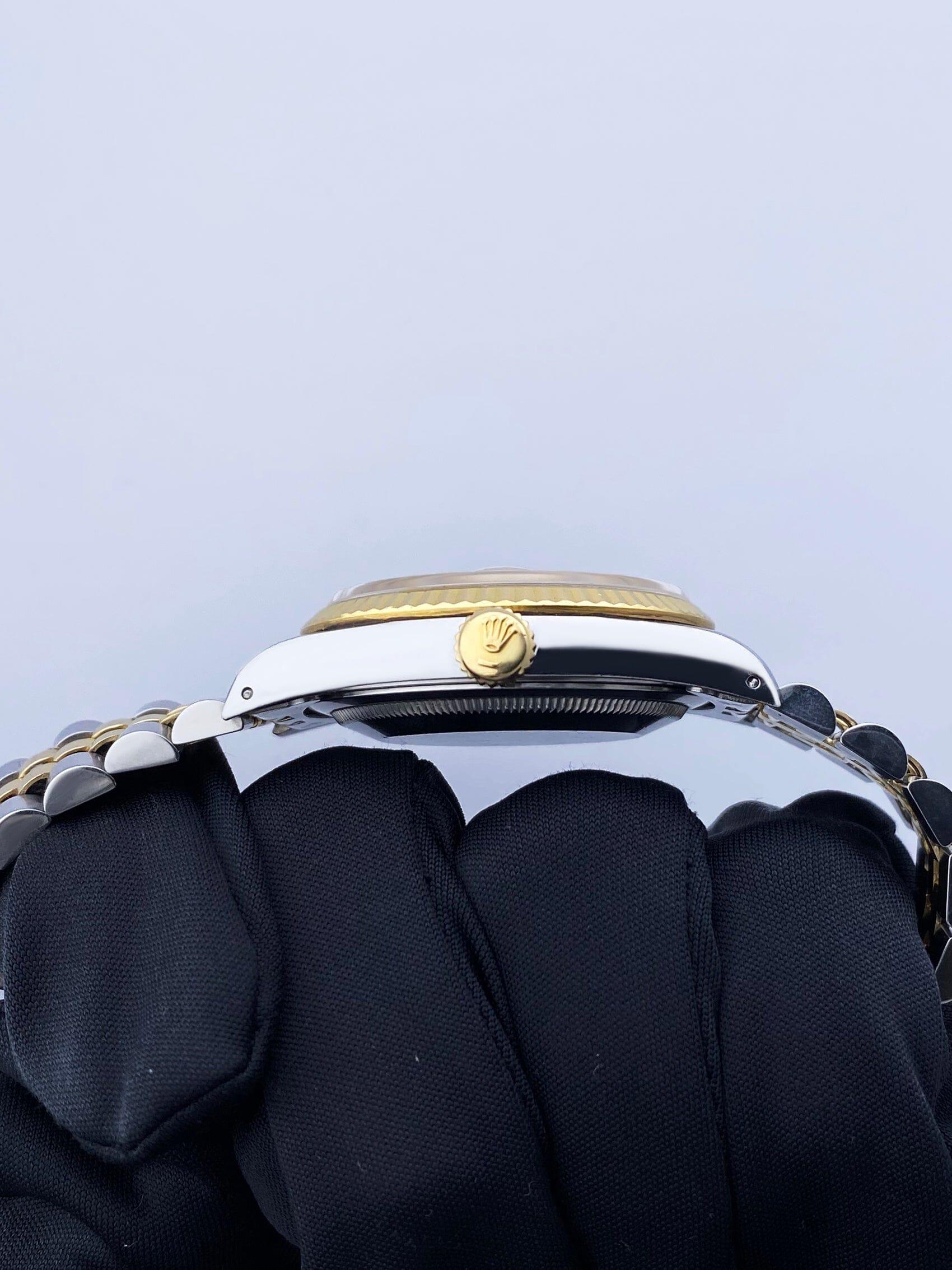 Rolex Datejust 16233 Quadrante Champagne Orologio Uomo Scatola Documenti in vendita 1