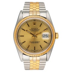 Rolex Datejust 16233 Champagne Dial Mens Watch