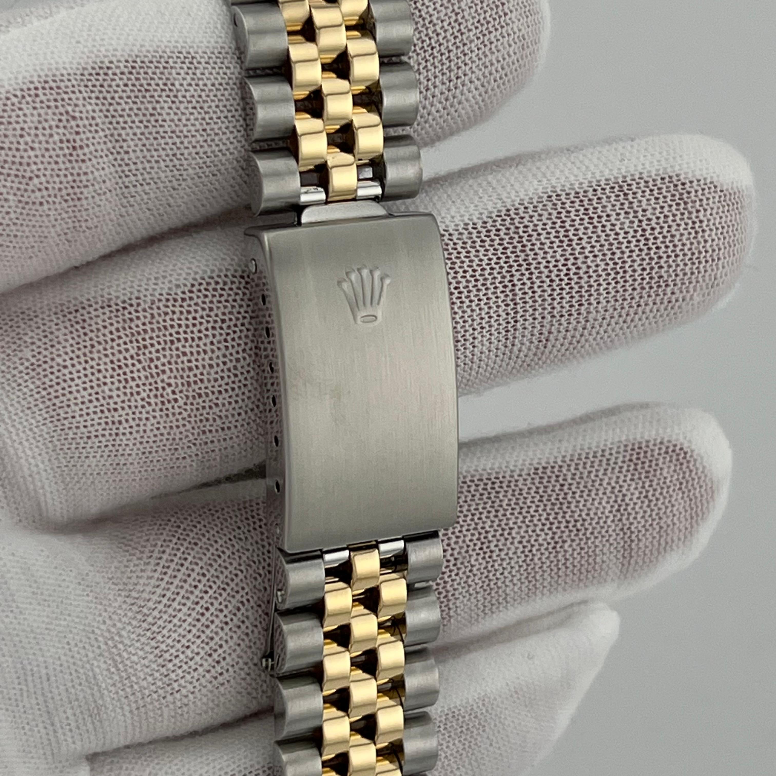 Rolex Datejust 16233 Champagne Diamond and Diamond Bezel 18K Yellow Gold Steel 1