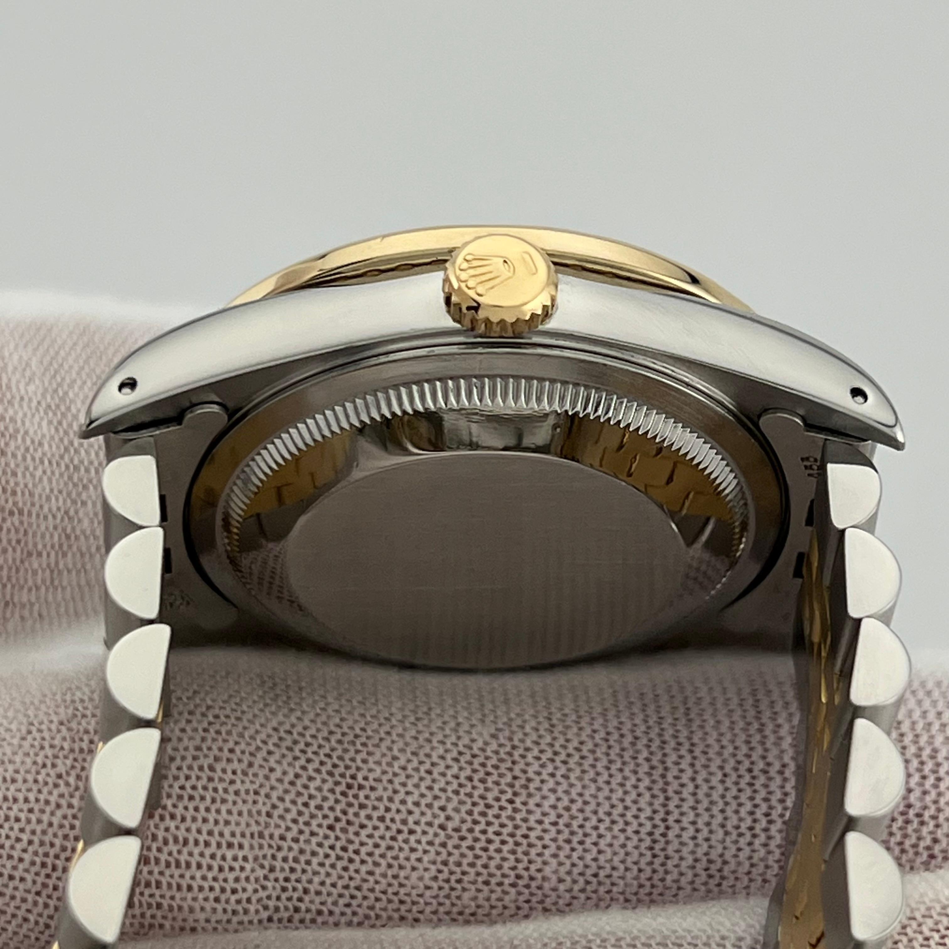 Rolex Datejust 16233 Champagne Diamond and Diamond Bezel 18K Yellow Gold Steel 2