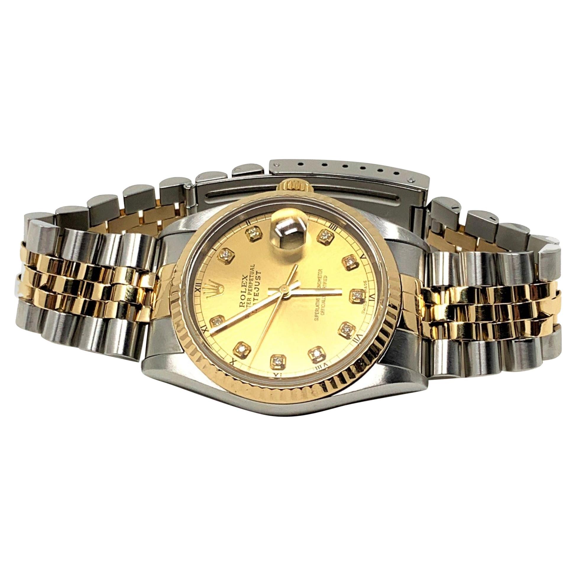 Rolex Datejust 16233 Champagne Diamond Jubilee