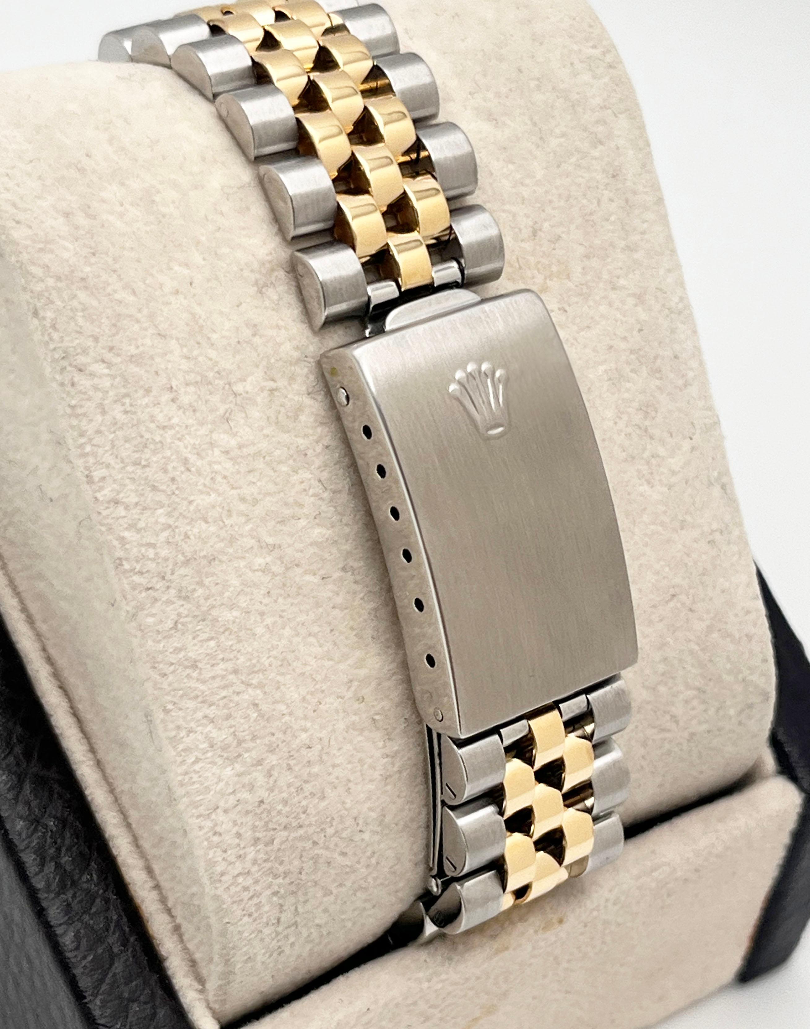 Rolex Datejust 16233 Champagner Fabrik Diamant-Zifferblatt 18K Gold & Stahl Box Papiere 3