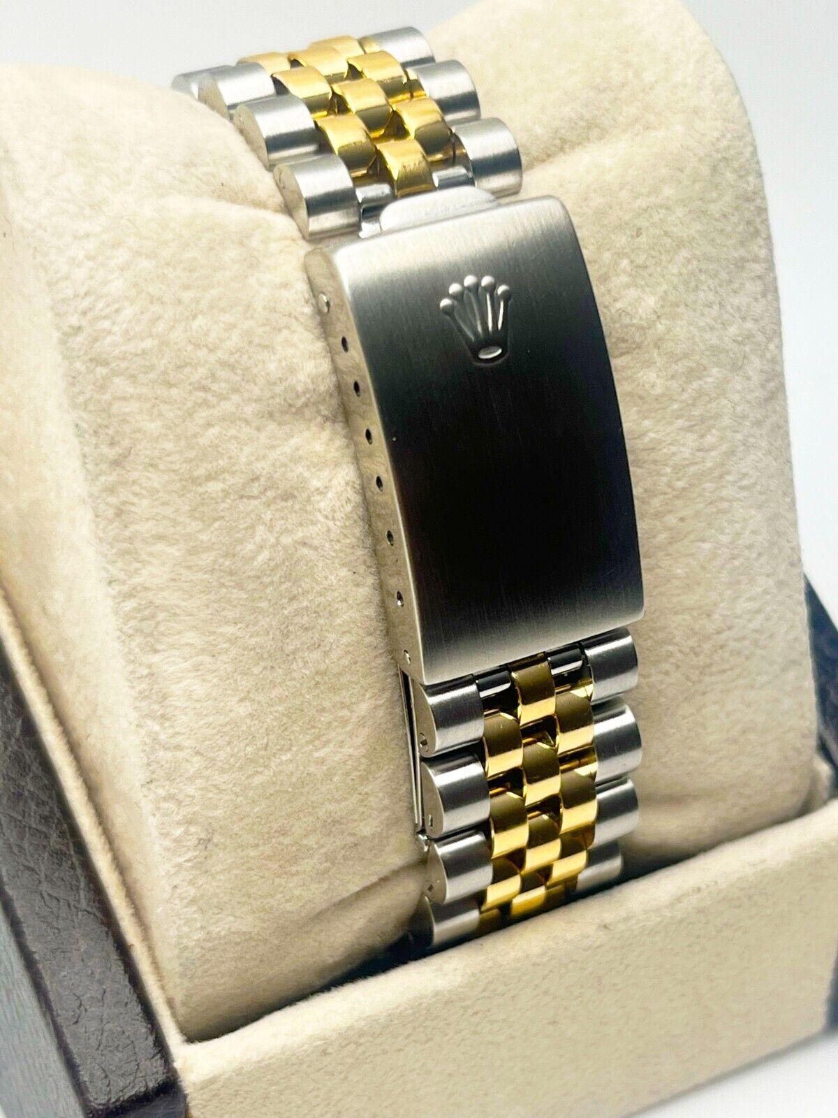 
Style Number: 16233



Serial: X421***



Year: 1991

 

Model: Datejust

 

Case Material: Stainless Steel 

 

Band: 18K Yellow Gold & Stainless Steel 

 

Bezel:  18K Yellow Gold Fluted Bezel 

 

Dial: Champagne Linen Dial 

 

Face: Sapphire