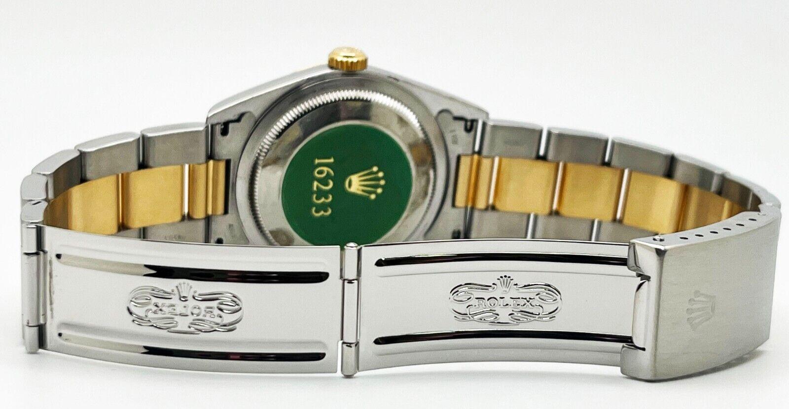 Rolex Datejust 16233 Champagner Romanisches Zifferblatt 18K Gelbgold Edelstahl für Damen oder Herren
