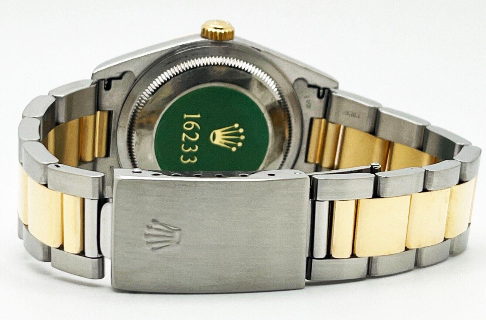 Rolex Datejust 16233 Champagner Romanisches Zifferblatt 18K Gelbgold Edelstahl 1