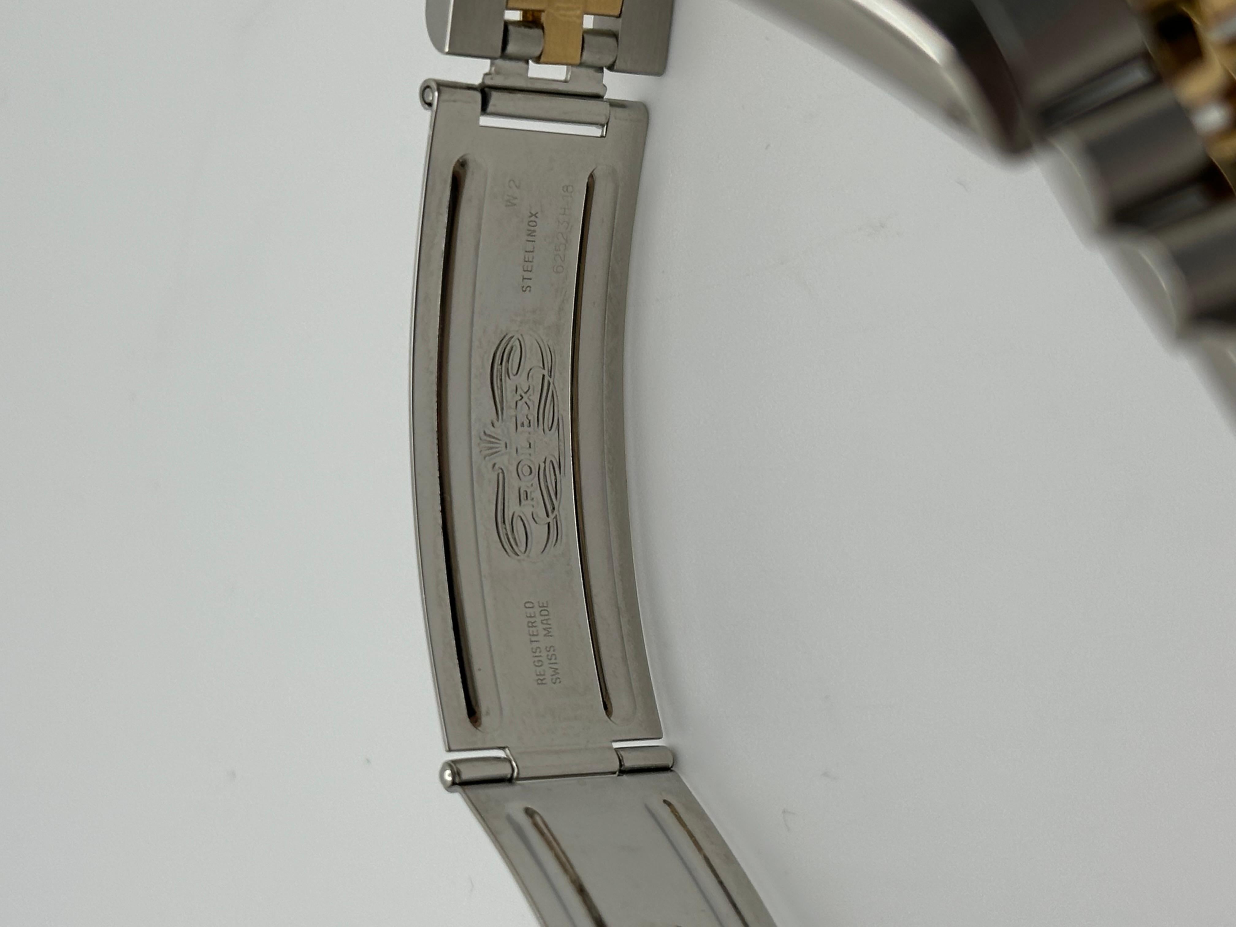 Rolex Datejust 16233, cadran romain crème en or jaune 18 carats et acier inoxydable 36 mm en vente 2