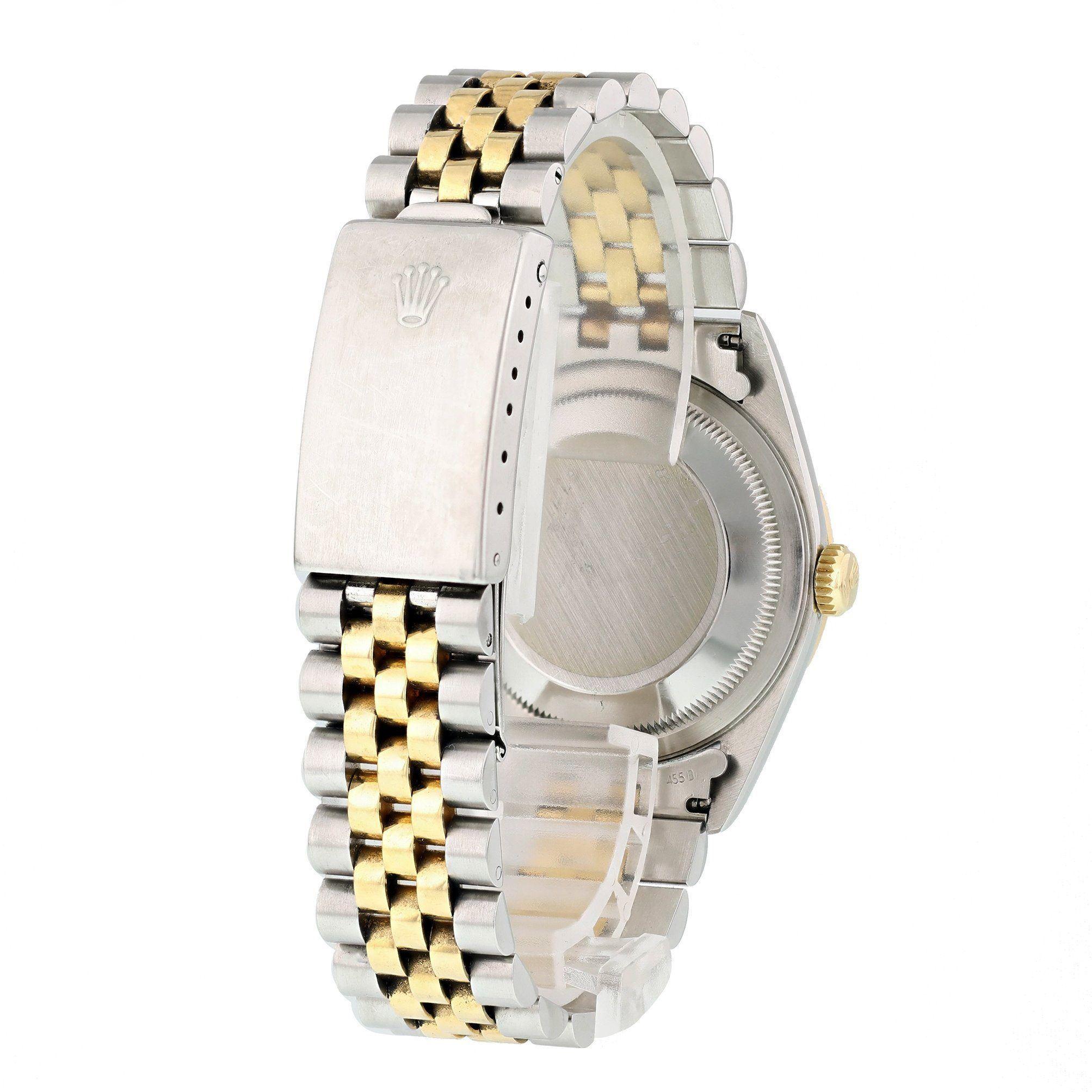 Rolex Datejust 16233 Diamond Dial Men's Watch Box & Papers For Sale 1