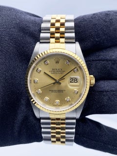 Rolex Datejust 16233 Diamant-Zifferblatt Herrenuhr