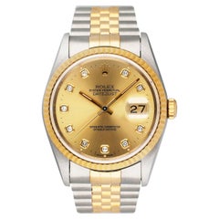 Rolex Datejust 16233 Diamond Dial Mens Watch