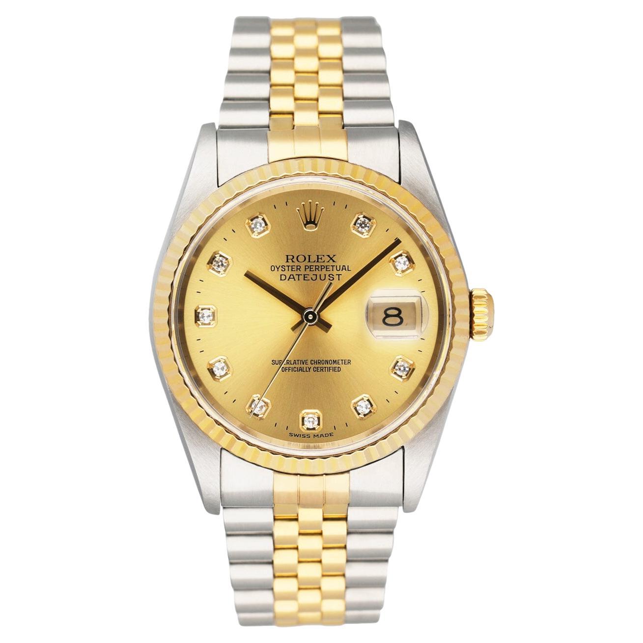 Rolex Datejust 16233 Diamant-Zifferblatt Herrenuhr