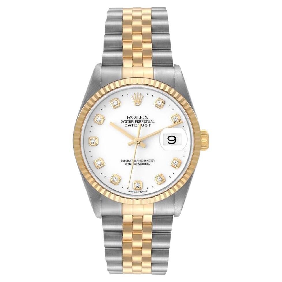 Rolex Datejust 16233 Diamonds 18k Yellow Gold & Steel Jubilee Watch