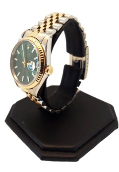 Rolex Datejust 16233 Green Index 36mm Two tone Jubilee