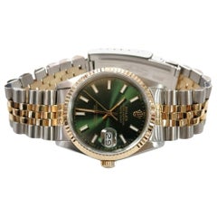 Rolex Datejust 16233 Green Index 36mm Two tone Jubilee 