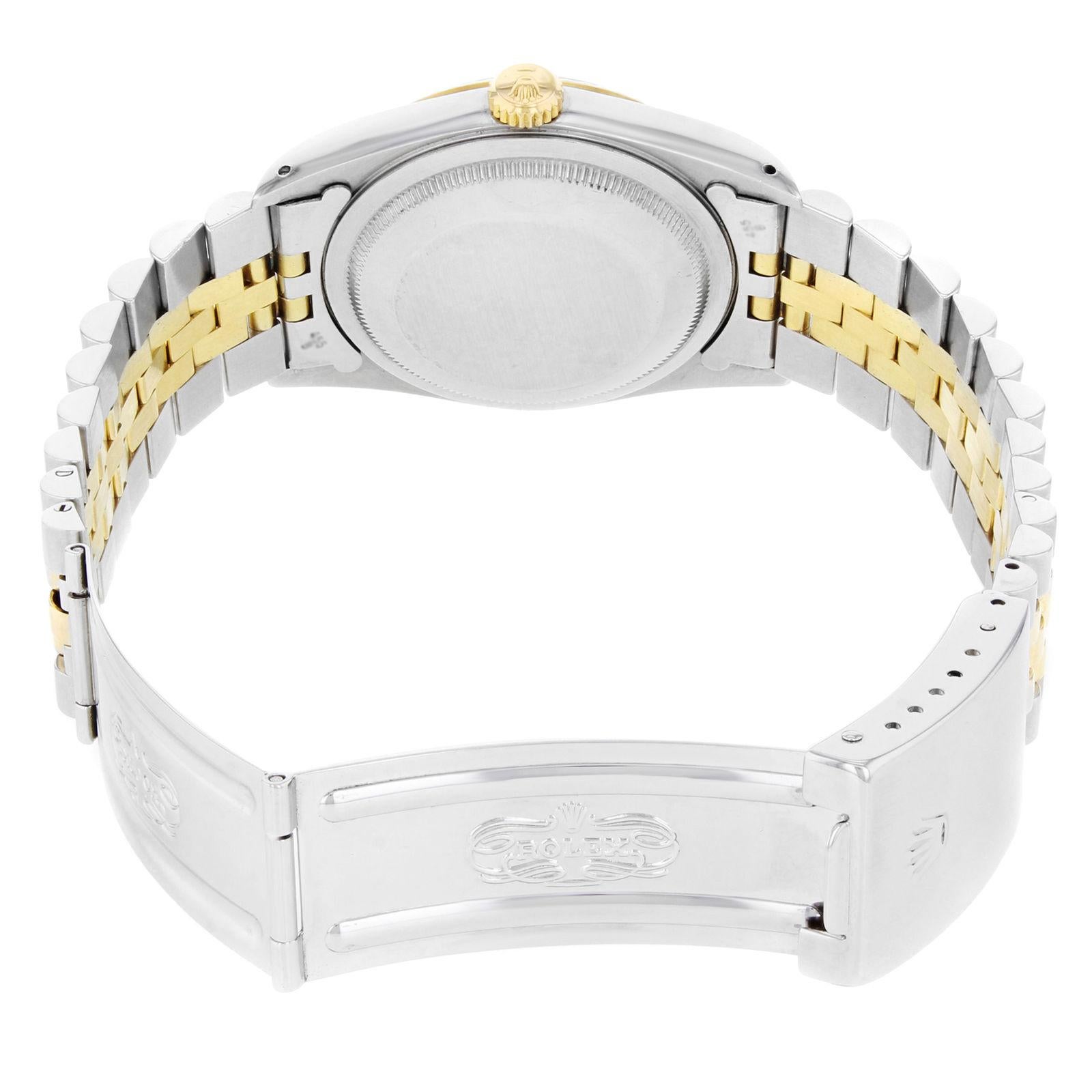 Rolex Datejust 16233 Holes 1991 Custom Diamonds Champagne Automatic Men's Watch 2